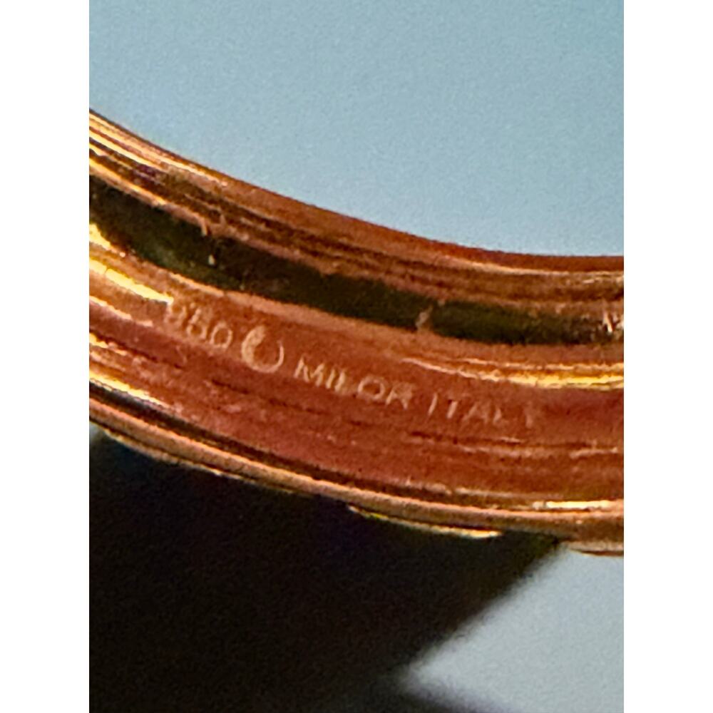 UltraFine 950 Silver gold plated 5mm Byzantine Ring size 6 - Picture 6 of 8